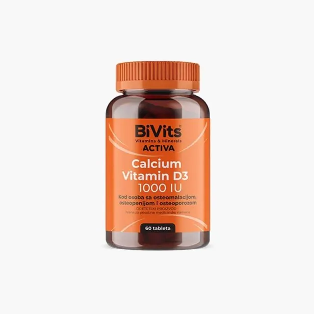 Bivits Activa Calcium Vitamin D3 1000Iu 60 Tableta
