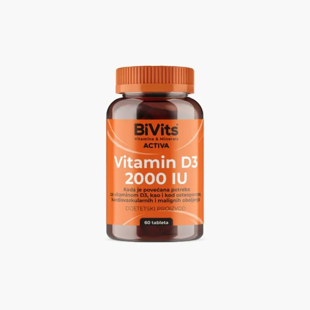 Bivits Activa Vitamin D3 2000 Iu 60 Tableta