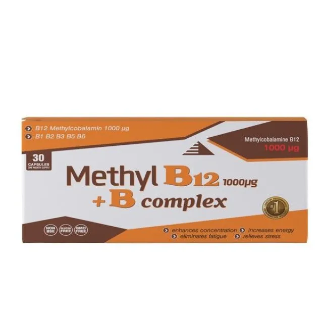 Methyl B12 1000 Μg + B Complex, 30 Kapsula