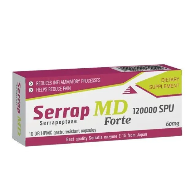 Serrap Md Forte 120000 Spu, 10 Kapsula