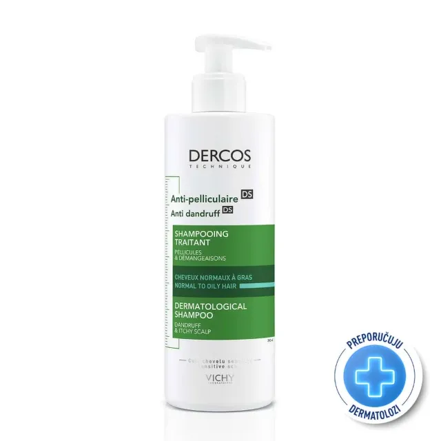 Vichy Dercos Šampon Protiv Peruti Za Normalnu/Masnu Kosu 390Ml