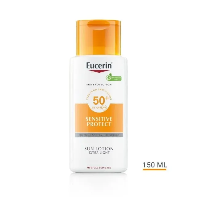 Eucerin Sun Izrazito Lagani Losion Za Zaštitu Osetljive Kože Od Sunca Spf50+ 150Ml
