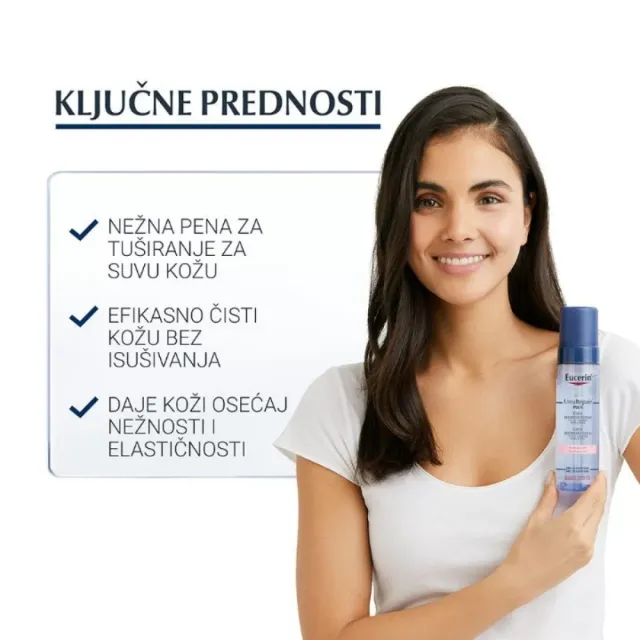 Eucerin Urearepair Plus Pena Za Kupanje Sa 5% Uree 200Ml