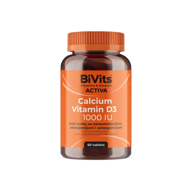 Bivits Activa Kalcijum + Vitamin D3 60 Tableta