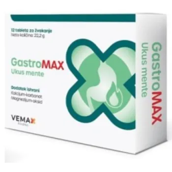 GastroMAX 12 Tableta Za Žvakanje ukus menta