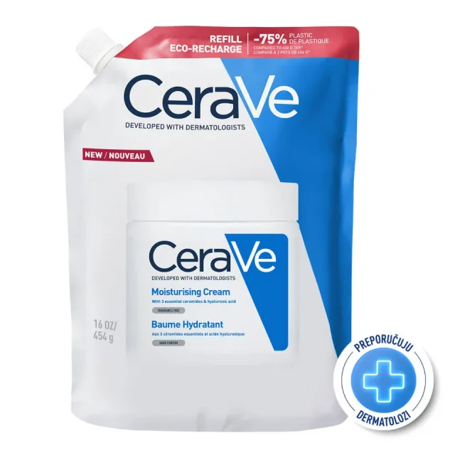 Cerave Hidratantna Krema Za Suvu Do Vrlo Suvu Kožu 454G Refill