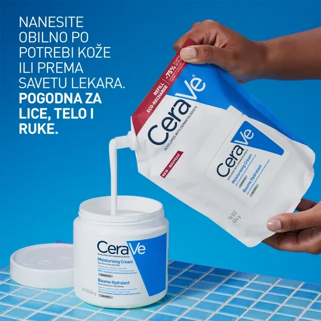 Cerave Hidratantna Krema Za Suvu Do Vrlo Suvu Kožu 454G Refill