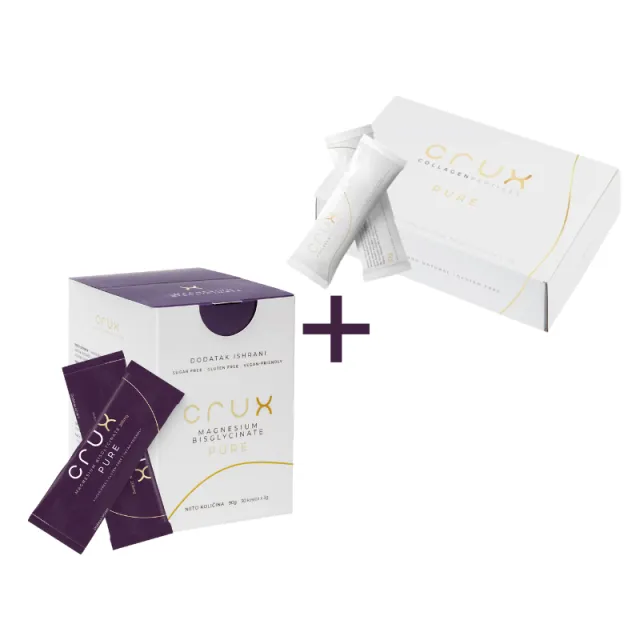 Crux Pure Kolagen 30 Kesica + Magnezijum Bisglicinat 30 Kesica Paket