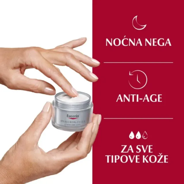 Eucerin Hyaluron-Filler+Volume-Lift Noćna Krema 50Ml