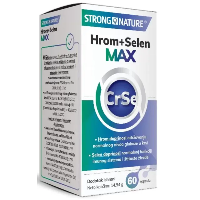 Strong Nature Hrom + Selen Max 60 Kapsula