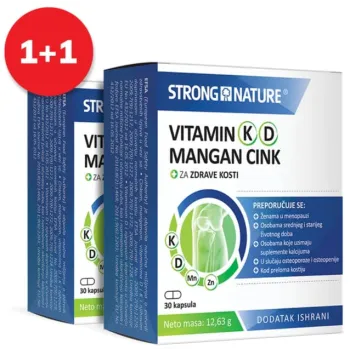 Strong Nature Vitamin K D Mangan Cink 30 Kapsula 1+1 Gratis