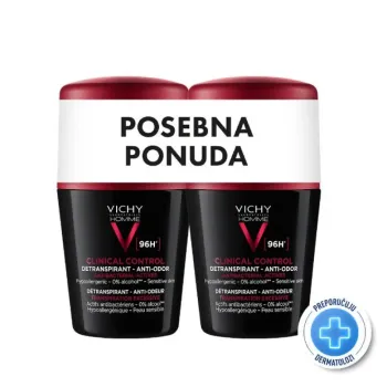 Vichy Deo Duo Roll-On 96h Clinic Control 2x50ml