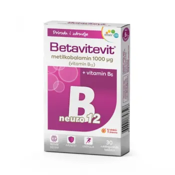 Betavitevit B12 Neuro + Vitamin B6 30 Sublingvalnih Tableta