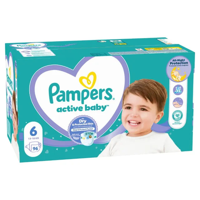 Pampers Active Baby Pelene 6 (15+Kg) Mb 96 Komada