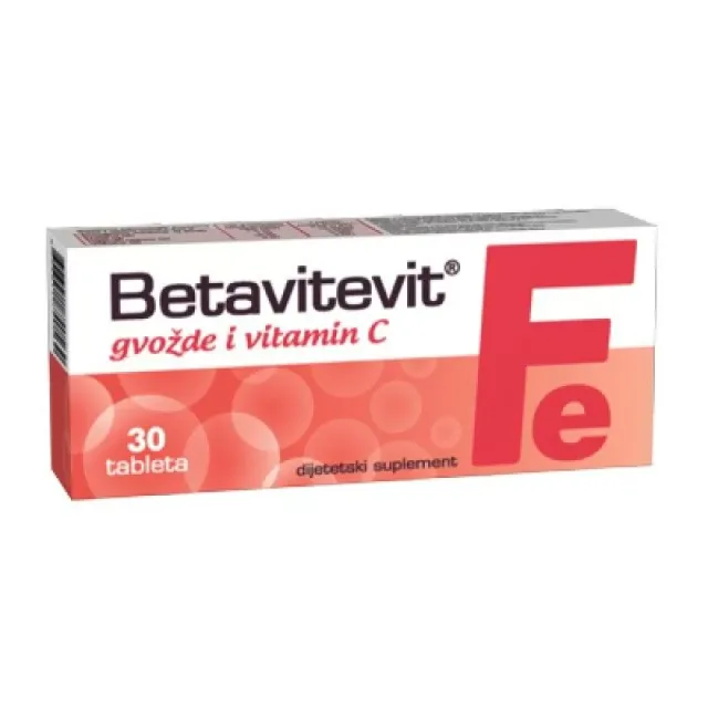 Betavitevit Gvožđe I Vitamin C 30 Tableta