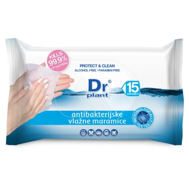 Dr Plant Maramice Vlažne Antibakterijske 15 Kom