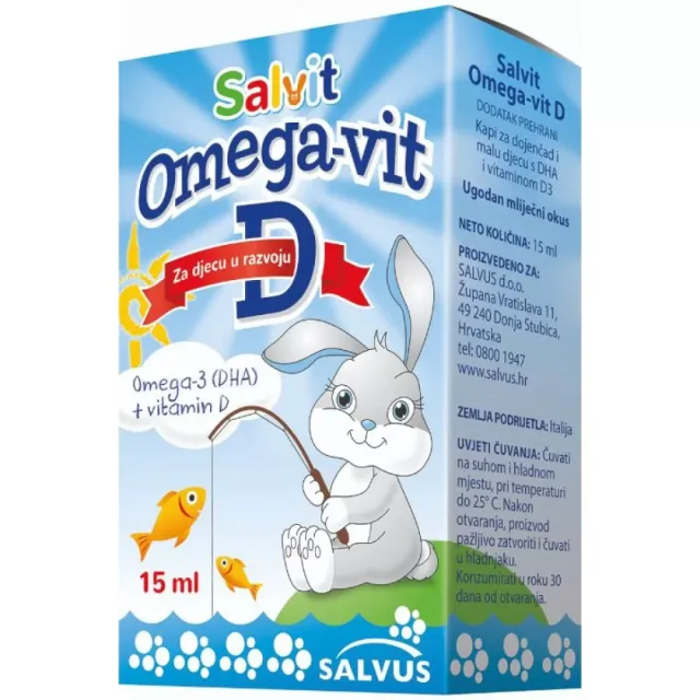 Salvit Omega 3-Vit D Kapi 15 Ml