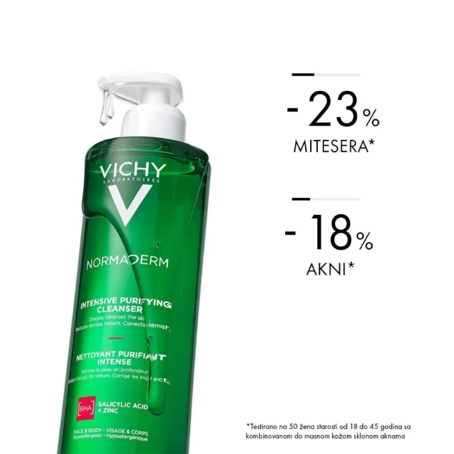 Vichy Normaderm Phytosolution Gel Za Dubinsko Čišćenje Masne I Aknama Sklone Kože 400Ml