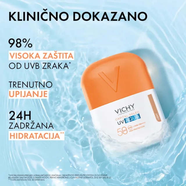 Vichy Capital Soleil Uv Aqua Fluid Spf50+ 50Ml Light Nijansa