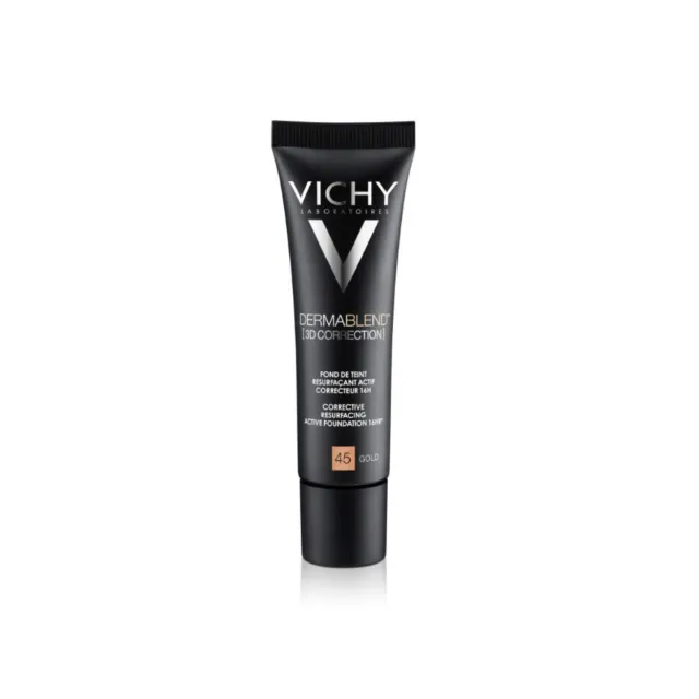 Vichy Dermablend 3D Correction Spf 25 Korektivni Puder Za Masnu Kožu Sklonu Aknama S Visokim Stepenom Prekrivanja 30Ml 45 Gold