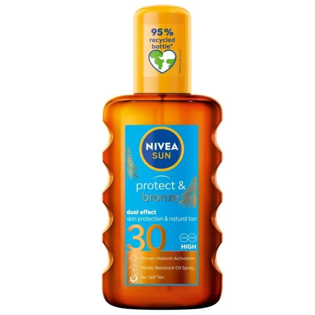 Nivea Sun Protect & Bronze Oil Uljani Sprej Za Zaštitu Od Sunca Spf 30 200Ml
