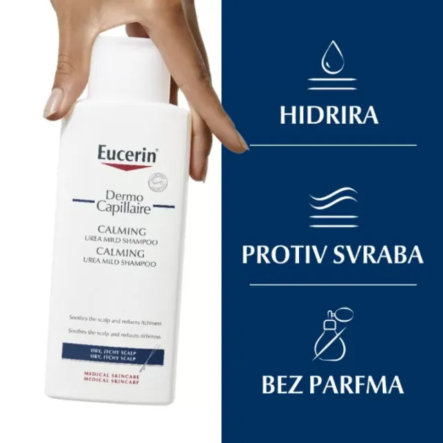 Eucerin Dermocapillaire Šampon Za Suvu Kožu Glave I Suvu Kosu 250Ml