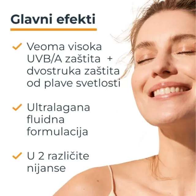 Eucerin Sun Hydro Protect Ultralagani Tonirani Fluid Za Zaštitu Od Sunca Spf50+ Svetli 50Ml
