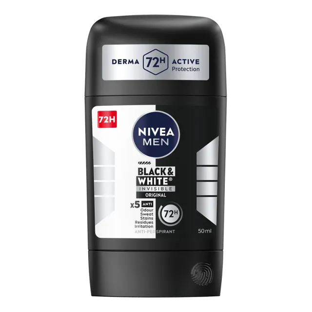 Nivea Men Black & White Invisible Original Antiperspirant Stik 50Ml