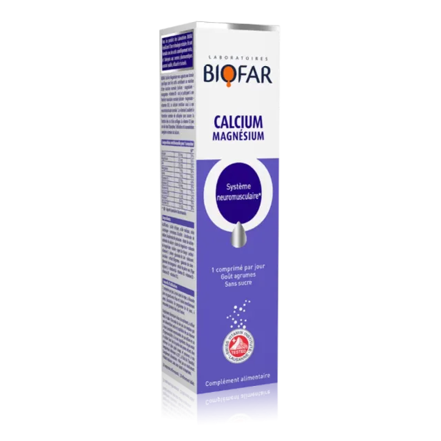 Biofar Kalcijum + Magnezijum 20 Šumećih Tableta