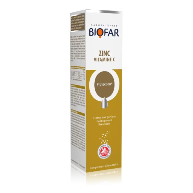 Biofar Cink+Vitamin C 20 Šumećih Tableta