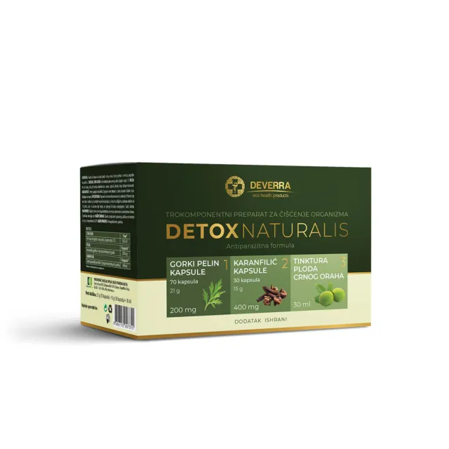Detox Naturalis Trokomponentni Preparat 70 Kapsula + 30 Kapsula + 30 Ml