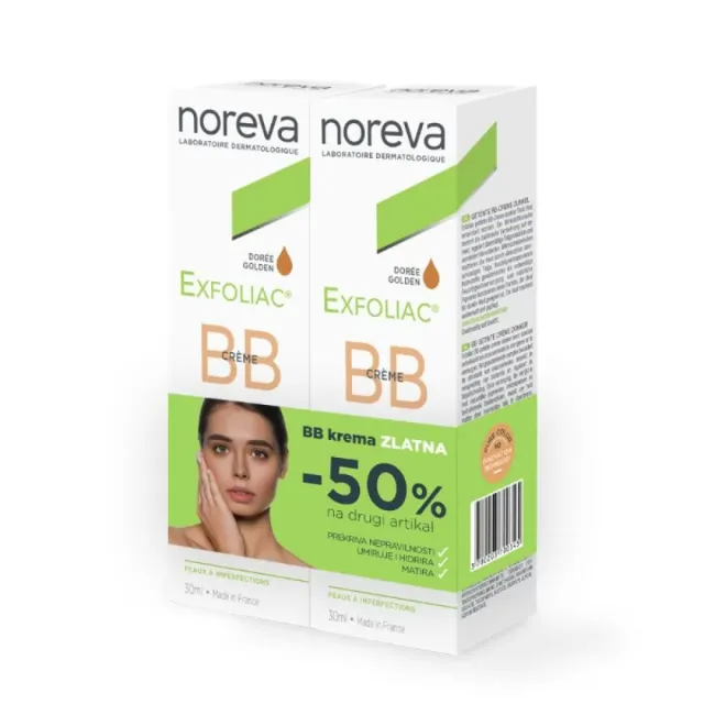 Noreva Promo Exfoliac Bb Krema Zlatna 1+1Gratis 30Ml+Gratis 30Ml
