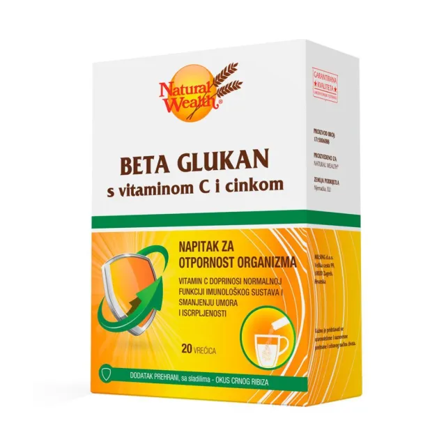 Natural Wealth Beta Glukan + Vitamin C 20 Kesica