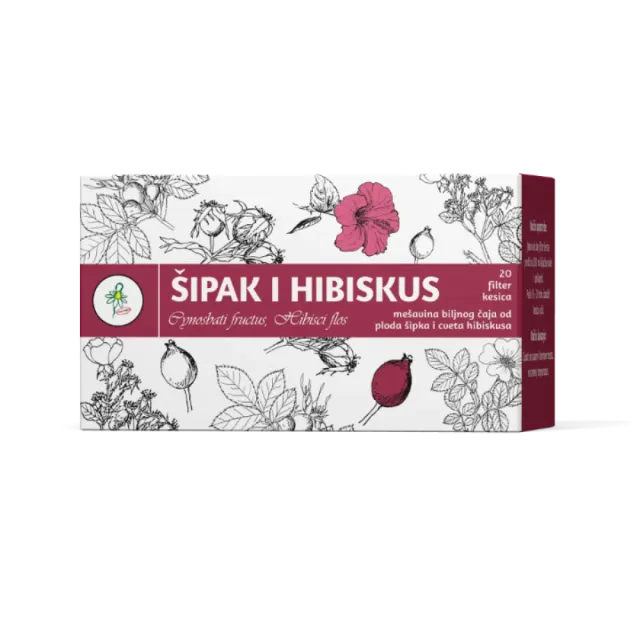 Čaj Šipak I Hibiskus Filter 20 Kesica