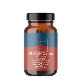 Terranova Vitamin D3 1000 IU + Vitamin K2 50 mcg 50 Kapsula