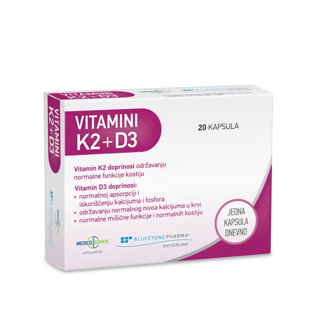Vitamini K2+D3 20 Kapsula