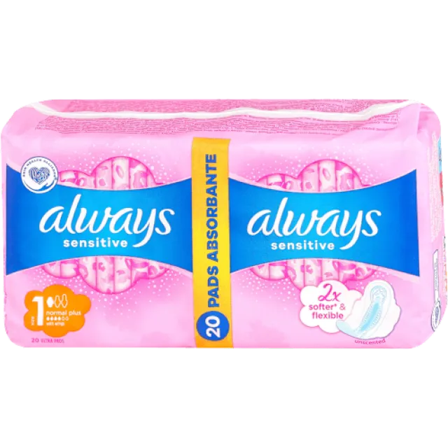 Always Ultra Sensitive 1 Normal Plus Ciklusni Ulošci 20 Komada