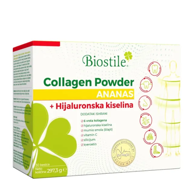 Biostile Collagen Powder 6+Ha Ananas 30 Kesica