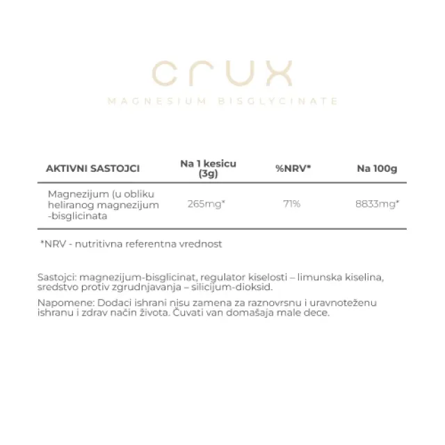 Crux Pure Magnezijum Bisglicinat 30 Kesica