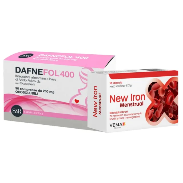 Dafnefol 400 90 Tableta + New Iron Menstrual 10 Kapsula