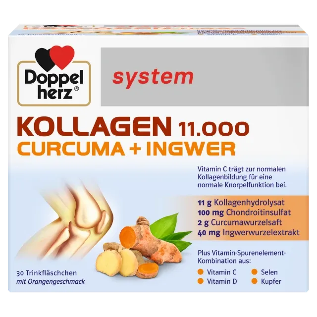 Doppelherz System Kollagen 11000 + Kurkuma + Đumbir 30 Ampula
