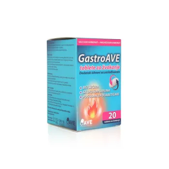 GastroAve Tablete Za Žvakanje 20 Tableta 