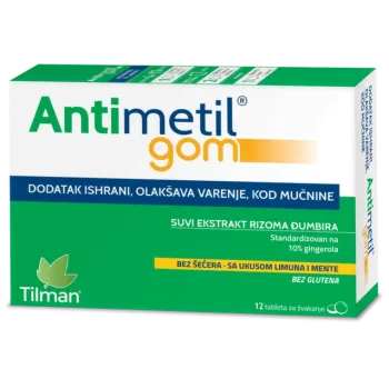 Antimetil Gom 12 Tableta Za Žvakanje