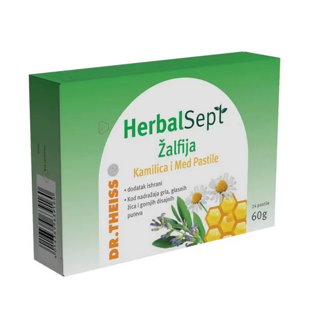 Dr.theiss Herbalsept Žalfija, Kamilica I Med Pastile 24 Pastile