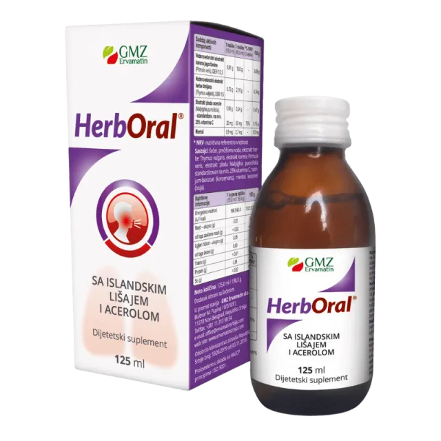 Herboral Sirup Islandski Lišaj I Acerola 125 Ml