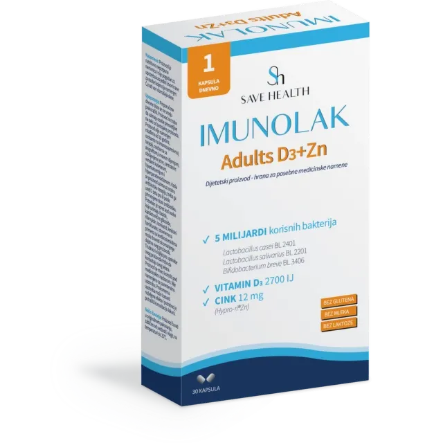 Imunolak Adults D3+Zn 30 Kapsula