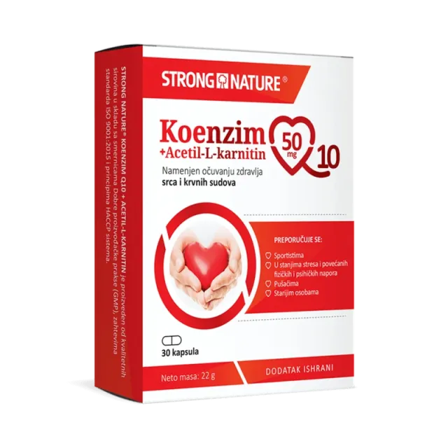 Koenzim Q10 50Mg+Acetil-L-Karnitin 30 Kapsula