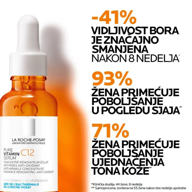 La Roche-Posay Pure Vitamin C12 Serum Protiv Bora Za Vraćanje Sjaja 30Ml