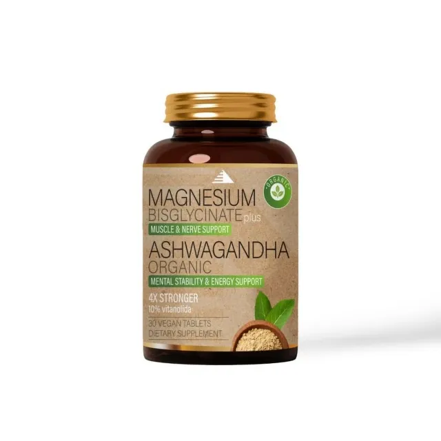 Ashwagandha Organic + Magnezijum Bisglicinat 30 Tableta