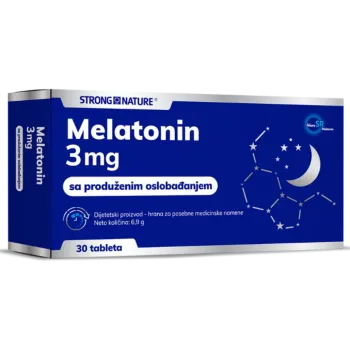 Strong Nature Melatonin 3 mg Sa Produženim Oslobađanjem 30 Tableta